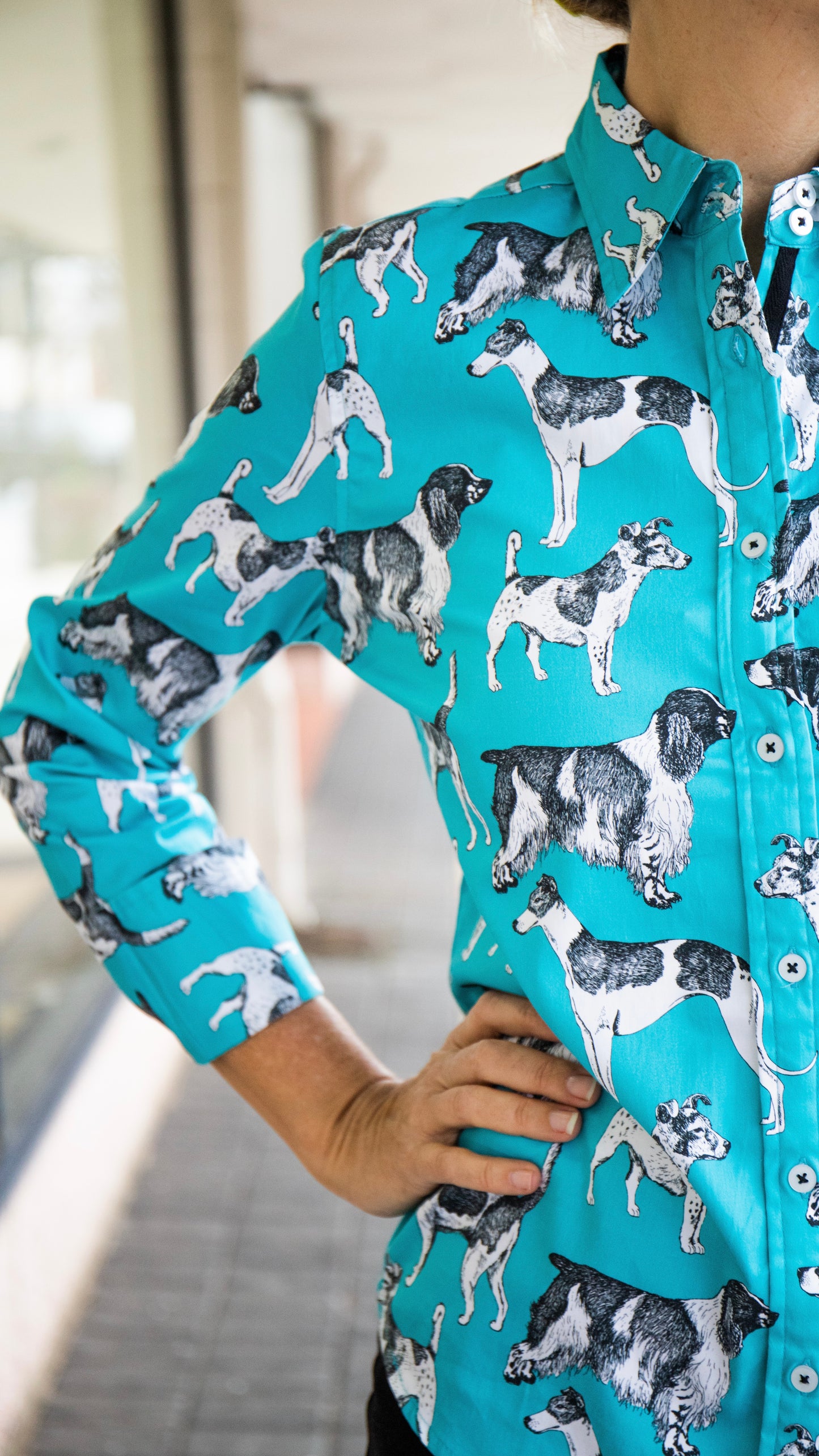 TURQUOISE ROME DOG TOP