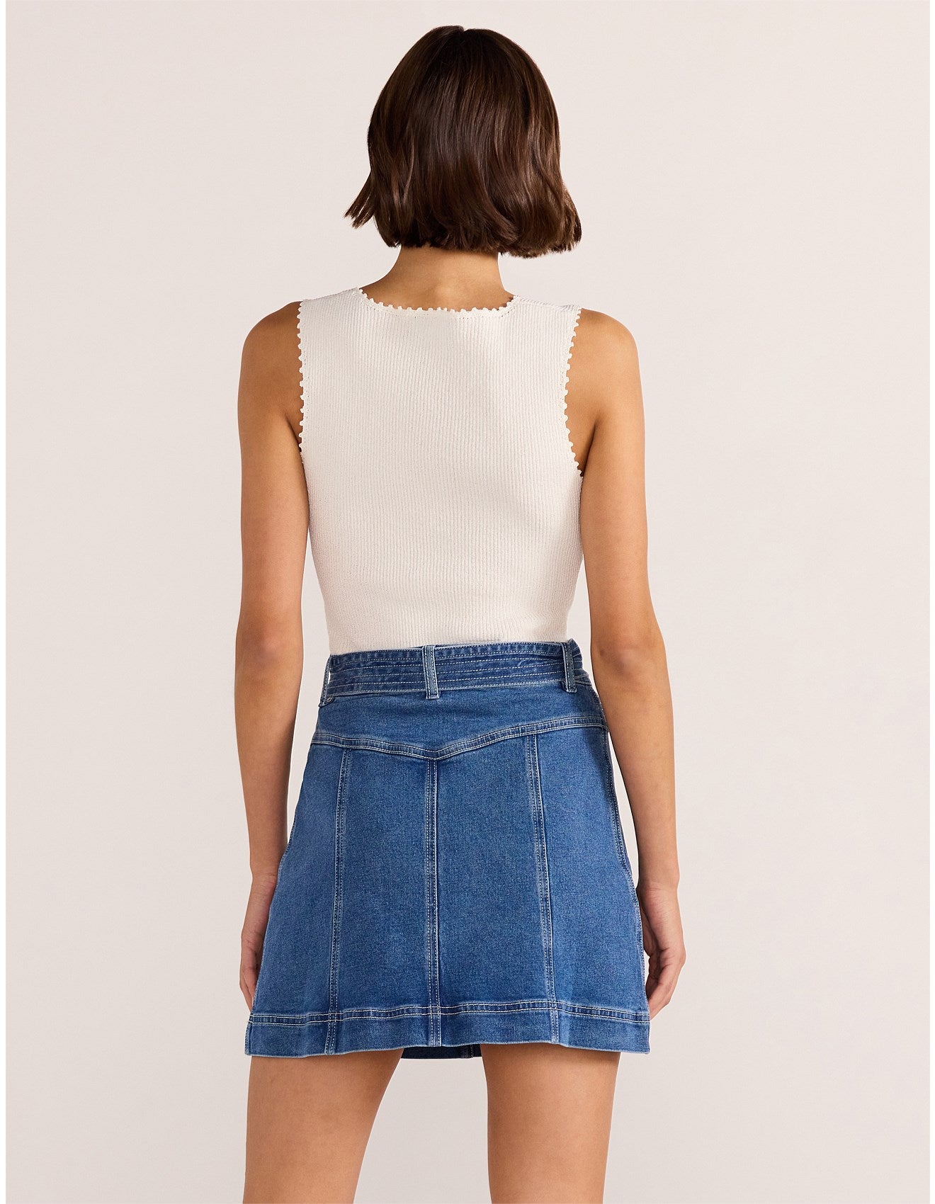 ELLIS DENIM PANEL SKIRT