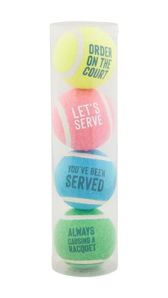 MULTI COLORED TENNIS BALL SET