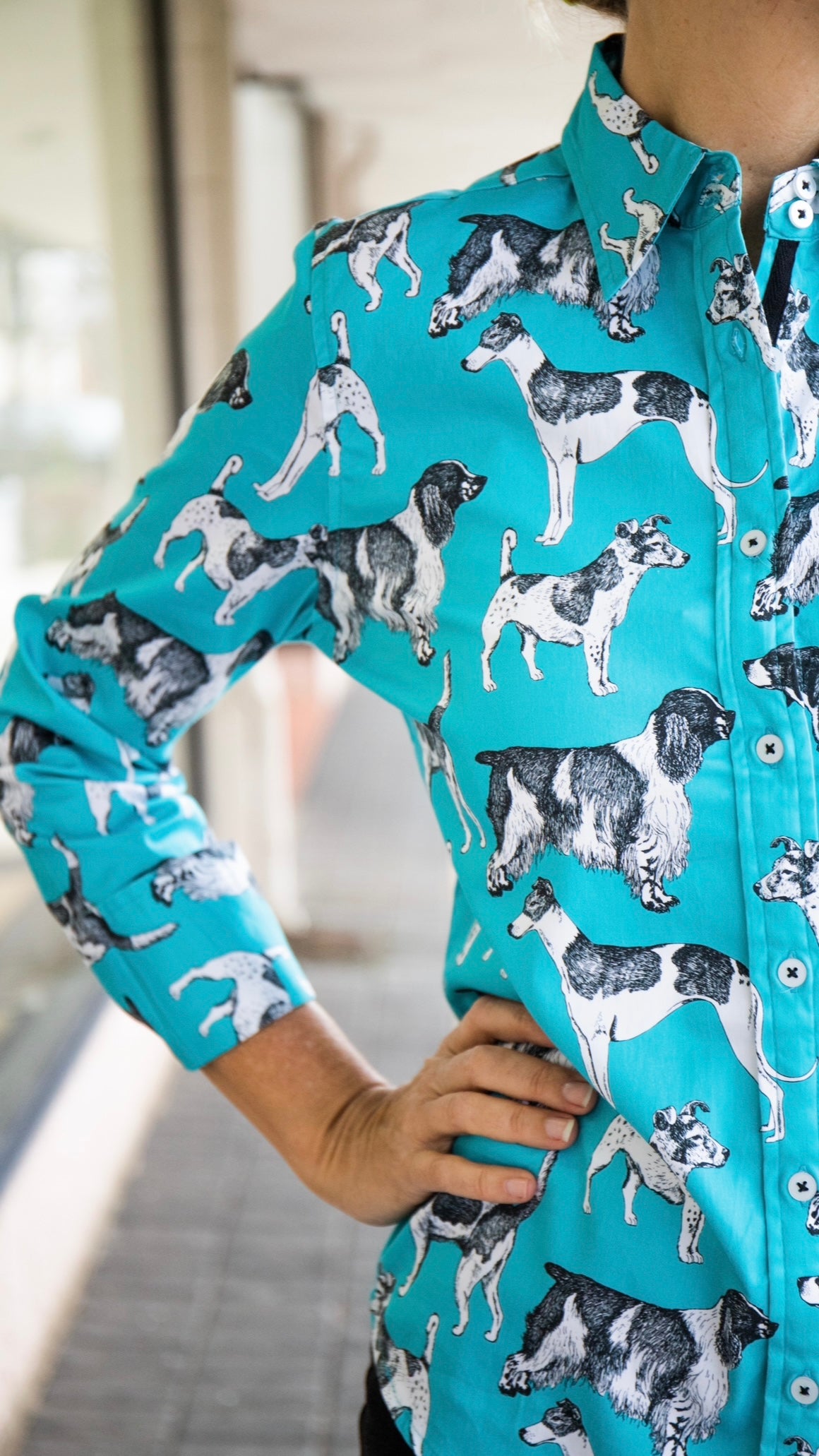 TURQUOISE ROME DOG TOP