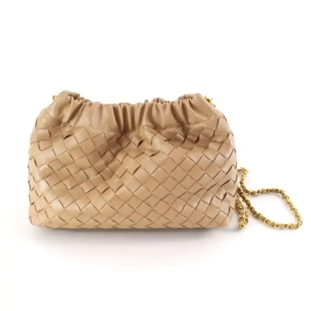 WOVEN DRAWSTRING CROSSBODY