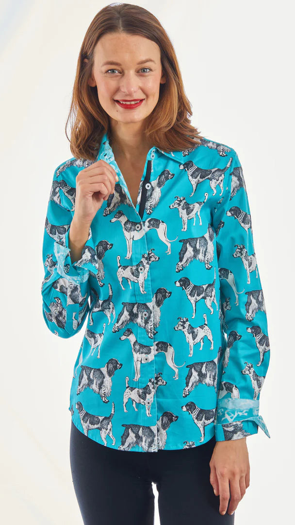 TURQUOISE ROME DOG TOP