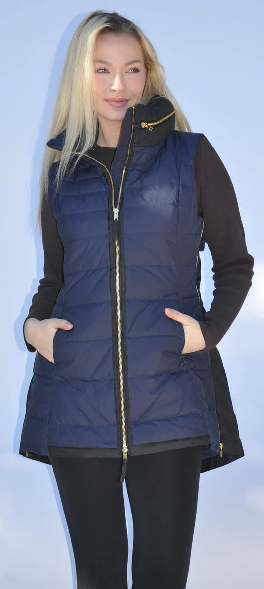 KARA SIDE ZIP DOWN VEST