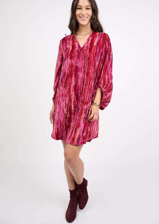 TEX VELEVET RIB DRESS