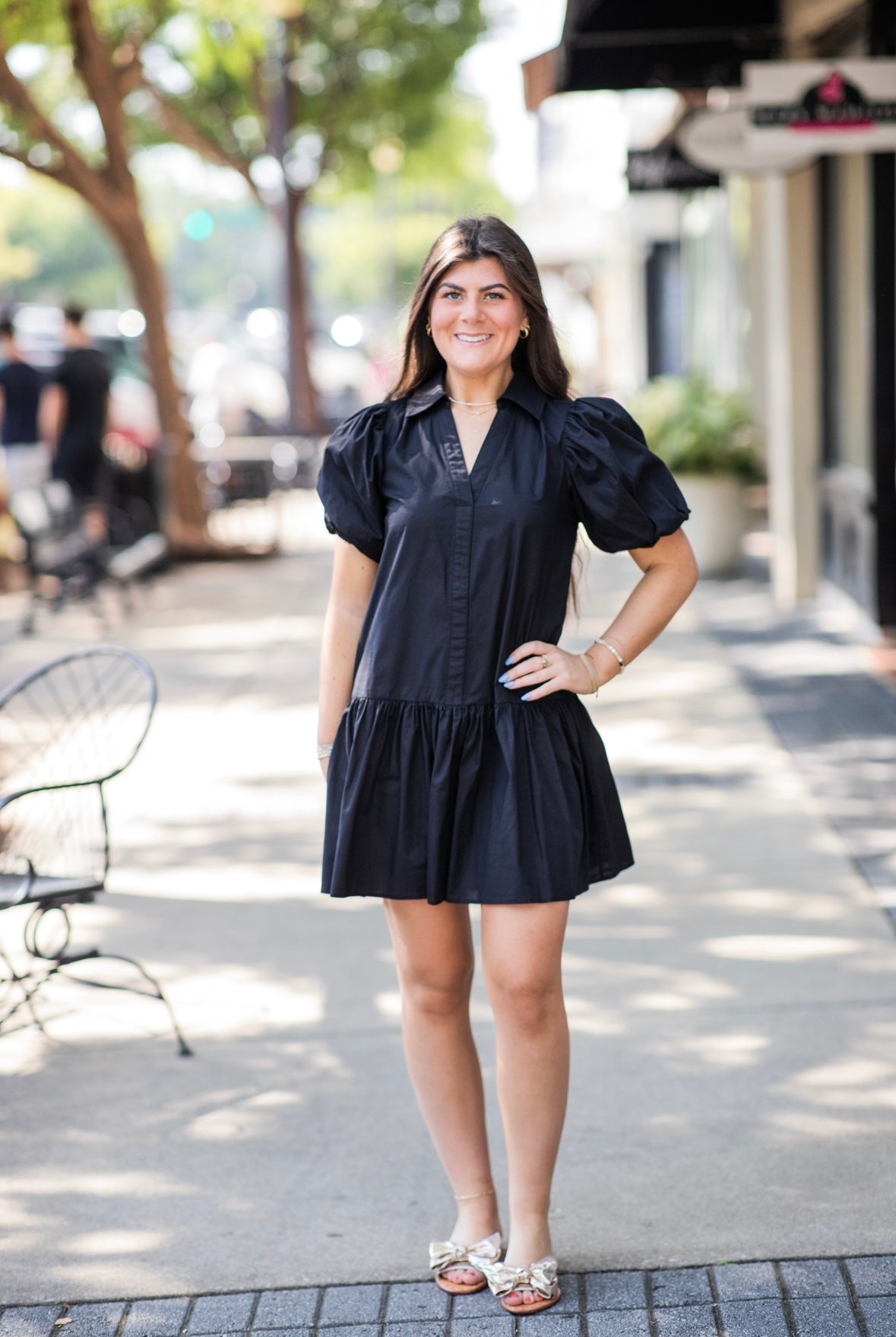 SODA BLACK COTTON DRESS