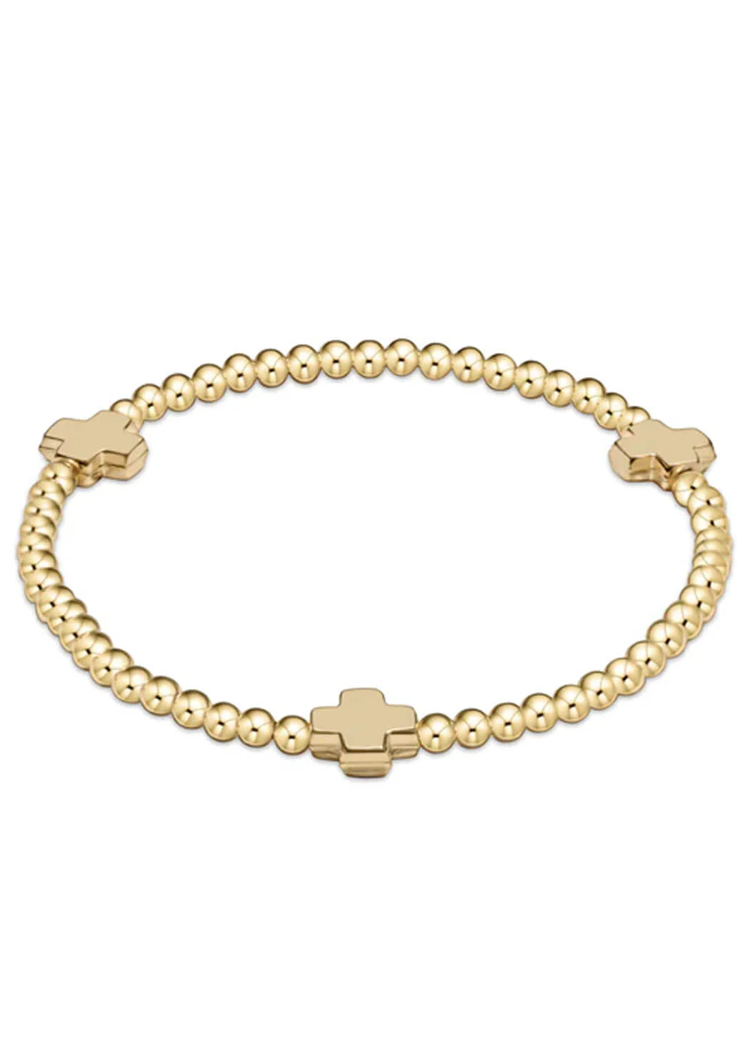 SIGNATURE CROSS GOLD 3MM BRACELET