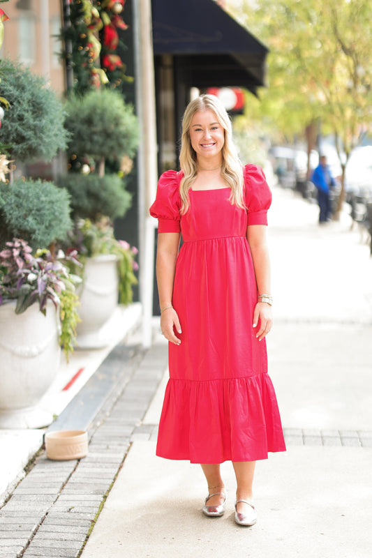 RAZZLE RED LAINEY DRESS