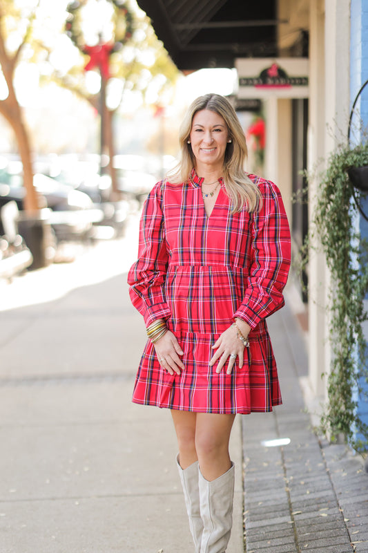 SHANNON PLAID DRESS