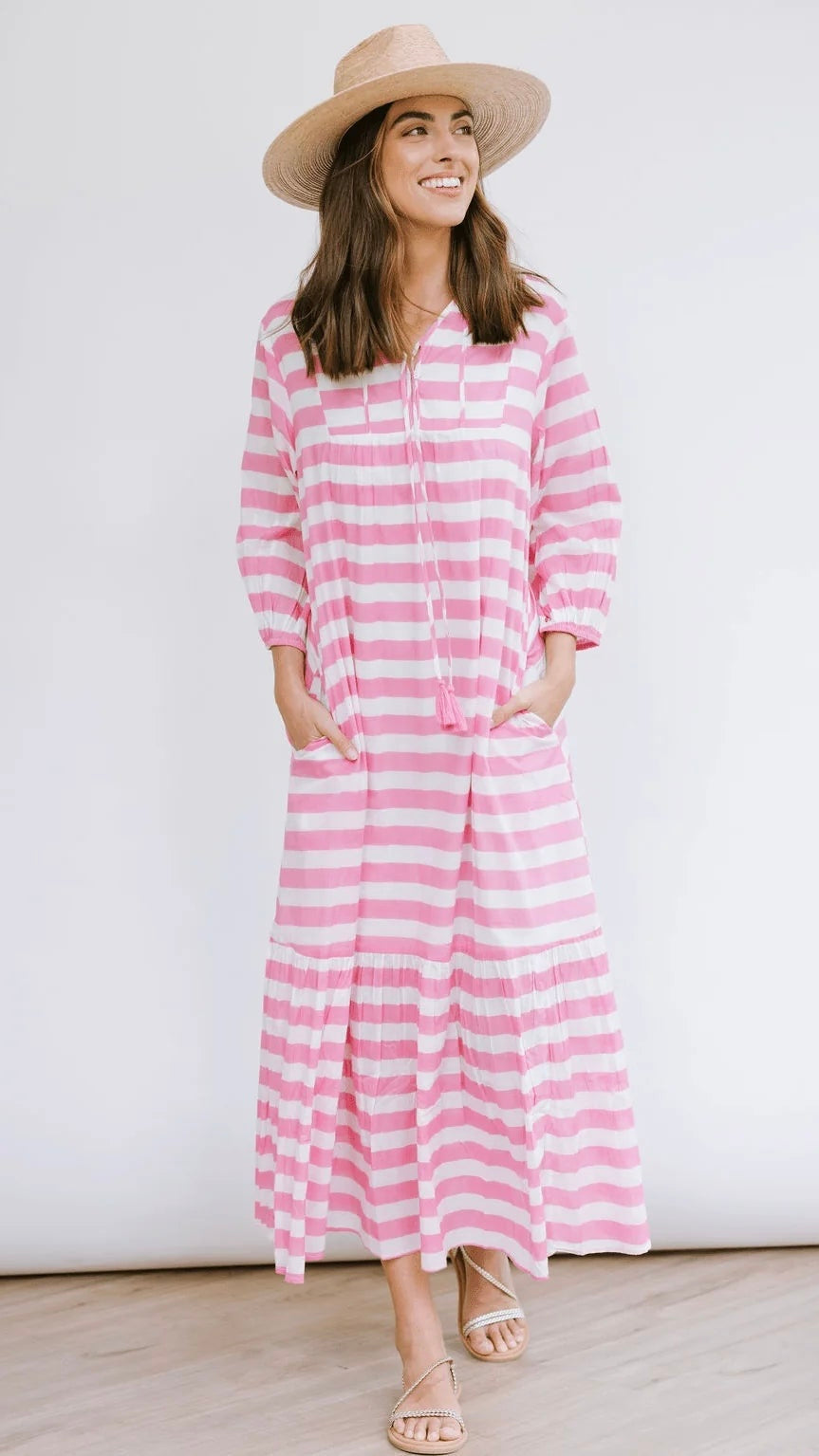 DUVAL STRIPE ANNA DRESS