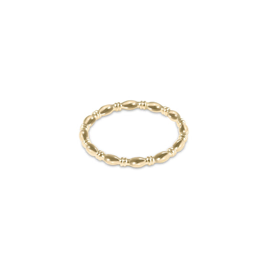 HARMONY GOLD 2MM BEAD RING