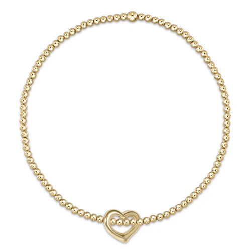 CLASSIC GOLD BEAD BRACELET WITH CHARM