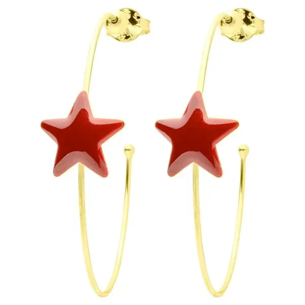 RED RESIN URSA STAR HOOPS 2.25''