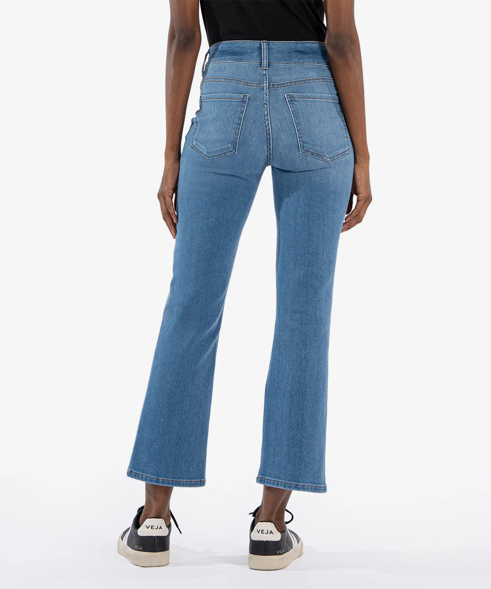 KELSEY HIGH RISE ANKLE FLARE IN QUALITY BASE WASH