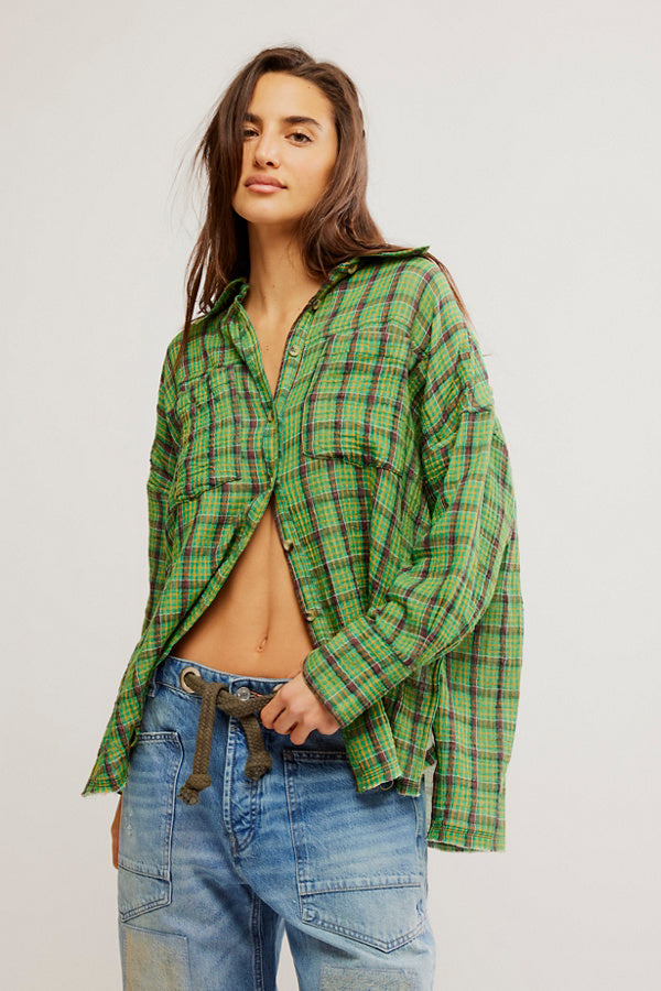 CARDIFF PLAID TOP