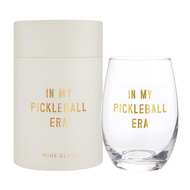 PICKLE BALL ERA WINE GLASS