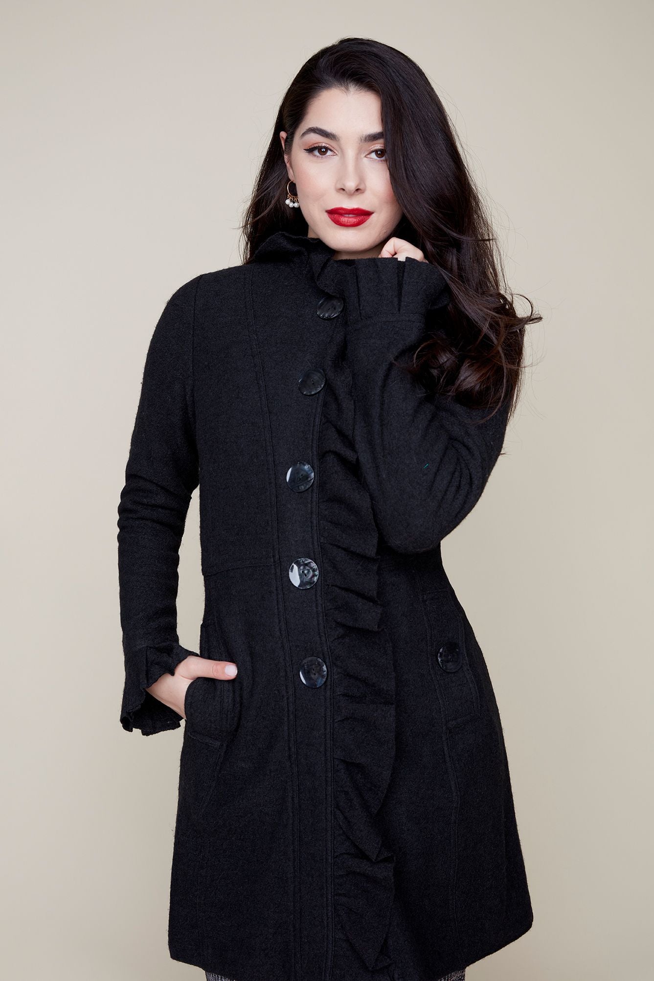 BOILED WOOL RENAUR COAT