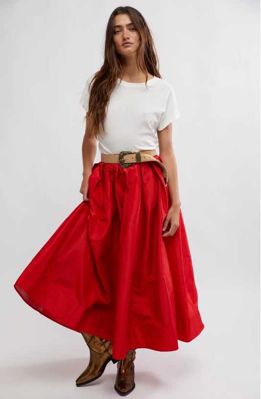 EMILLIA HIGH RISK RED SKIRT