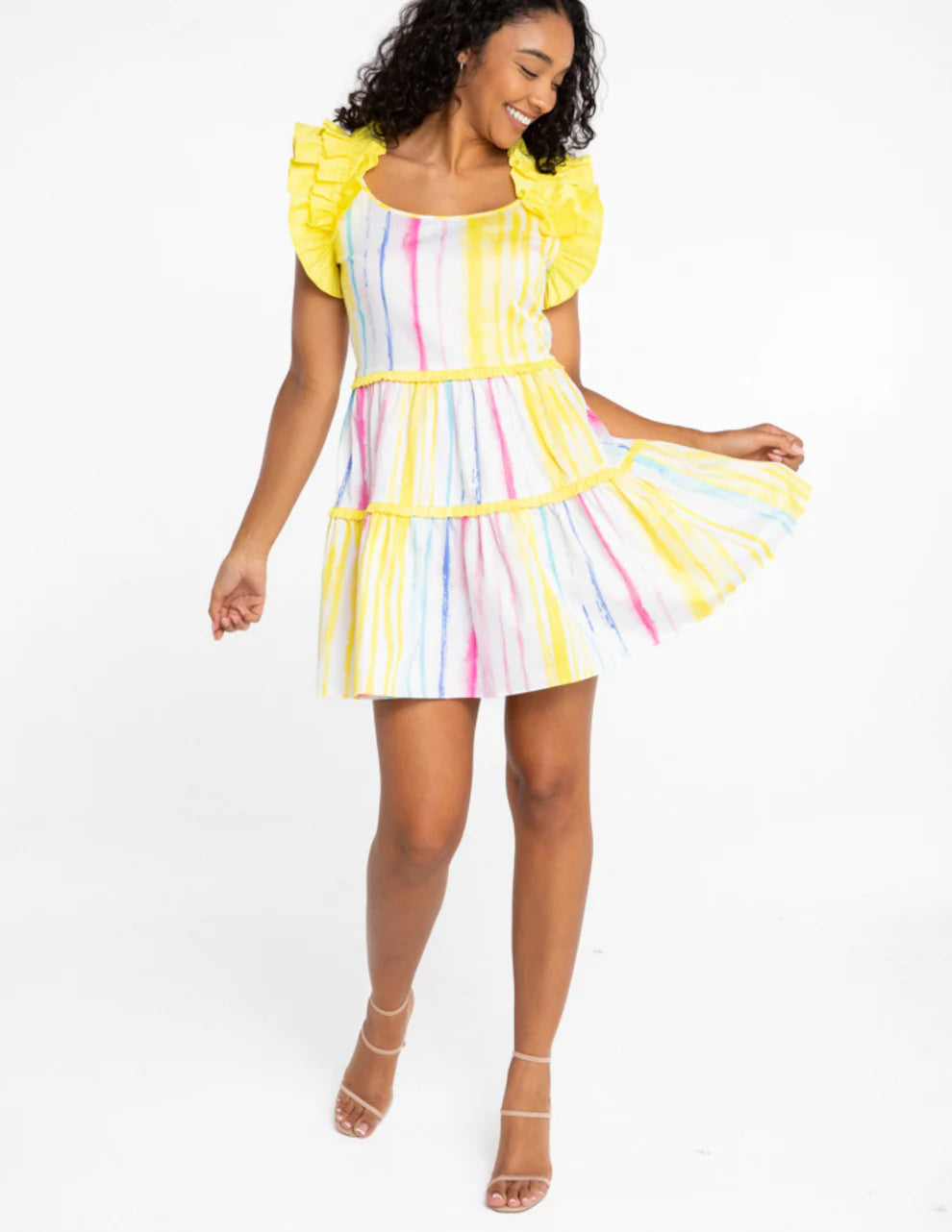 CARIBBEAN STRIPE AMORA DRESS by Alden Adair