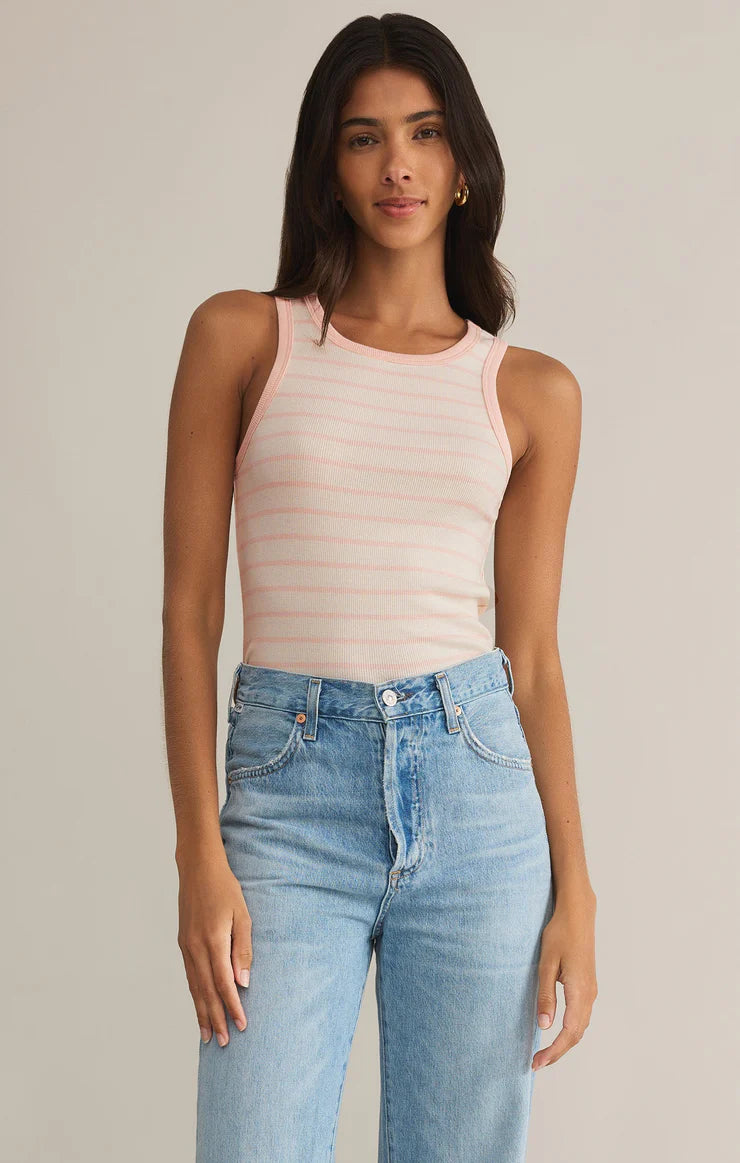 HADLEY STRIPED TANK PINK SALT