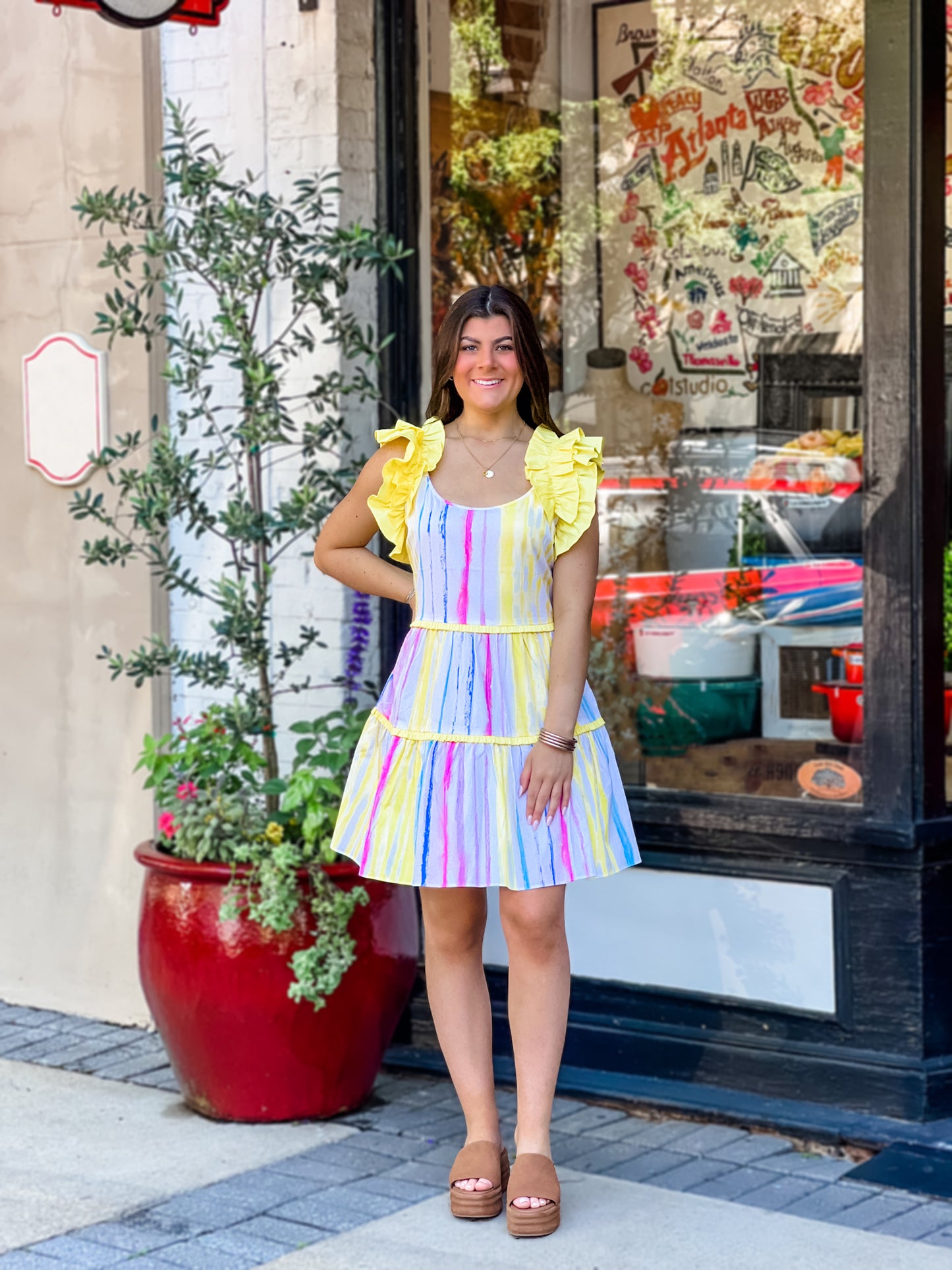 CARIBBEAN STRIPE AMORA DRESS by Alden Adair