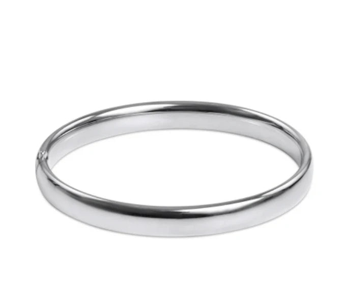 SILVER CHERISH BANGLE