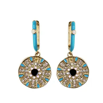 BLUE DIAMOND CAPRI TILE EARRINGS