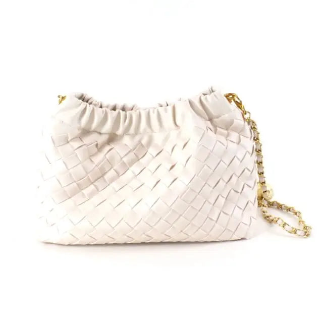 WOVEN DRAWSTRING CROSSBODY