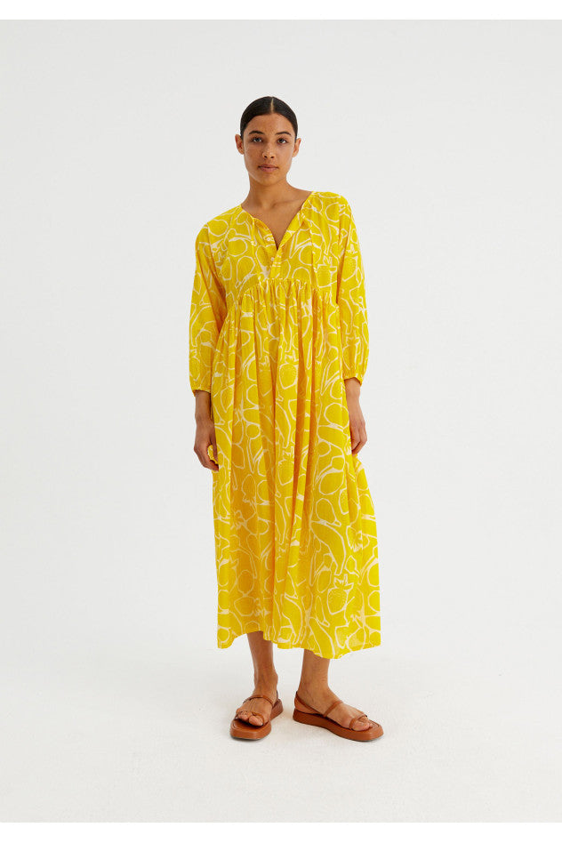 SUNSHINE FLORAL MIDI TUNIC