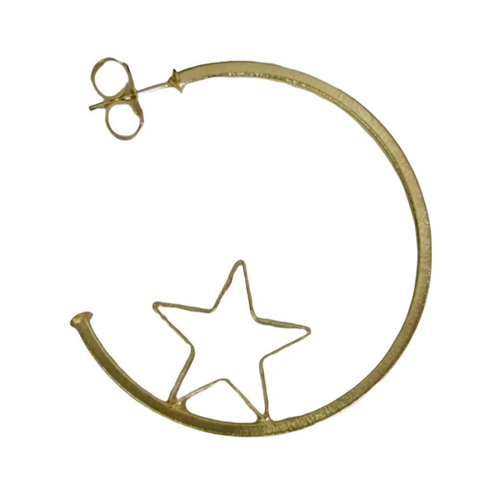 LARGE STAR GAZING HOOPS 2.75''