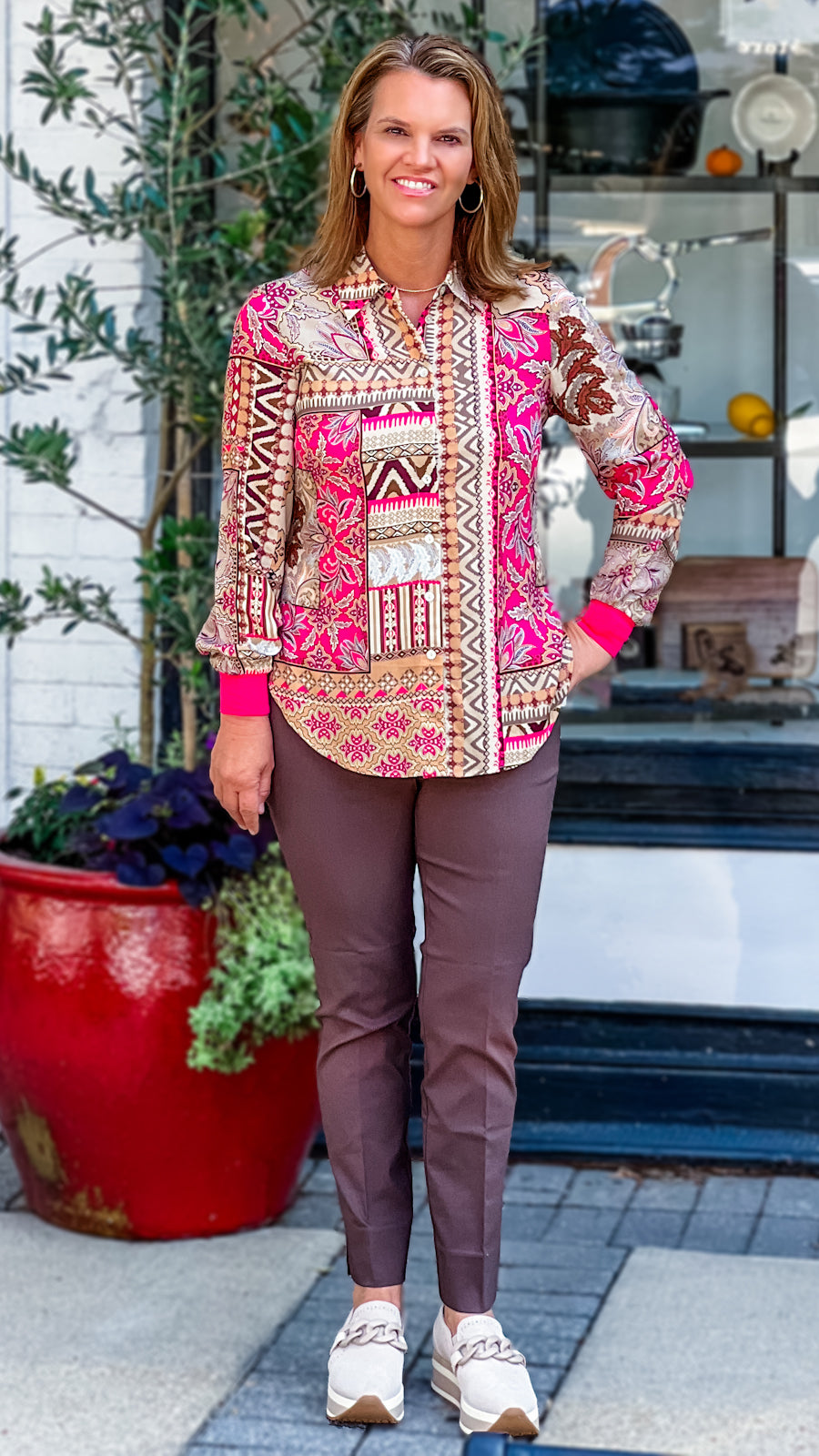 PEONY COMBO BLOUSE