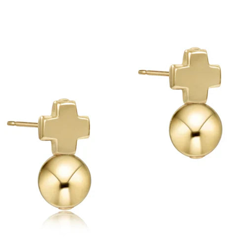 SIGNATURE CROSS GOLD STUD CLASSIC GOLD