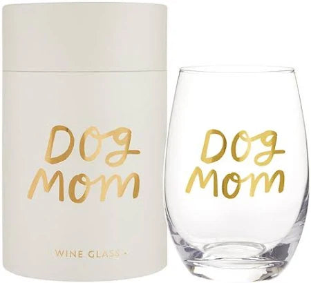 DOG MOM STEMLESS GLASS