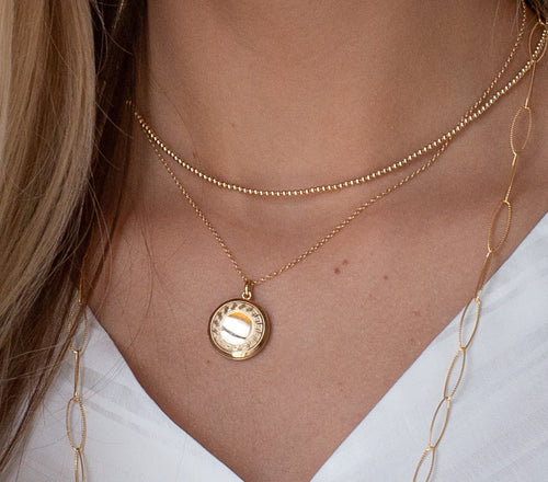 CHERISH GOLD LOCKET NECKLACE