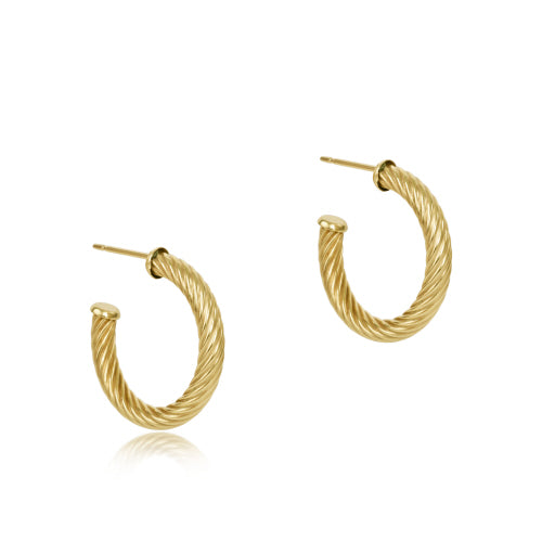 ROUND GOLD 1.25 POST HOOP 4 MM