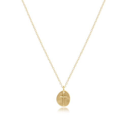 16" INSPIRE SMALL GOLD CHARM