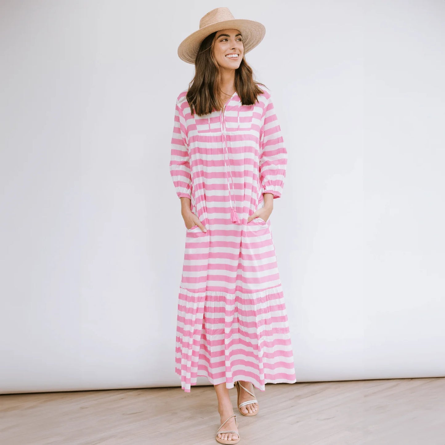 DUVAL STRIPE ANNA DRESS