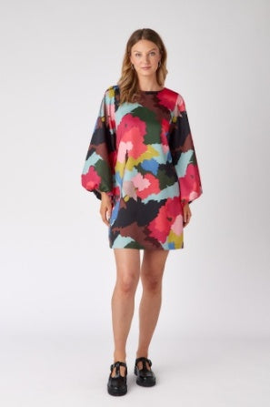 CECILY DRESS PAINTED FLORAL